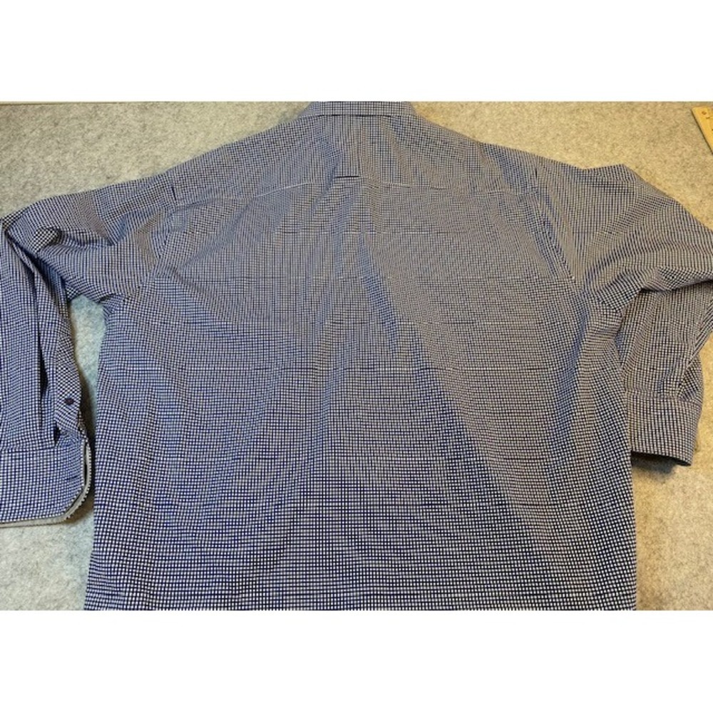 TWILLORY Tailored For The Hustle Performance Blue White Gingham Men 18 34-35 XL - Picture 4 of 6
